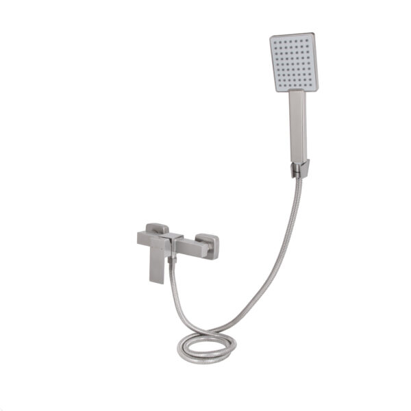 Змішувач для душу Lidz Kubis 010 (з душовим гарнітуром) (k35) LDKUB010NKS28535 Nickel Змішувач для душу Lidz Kubis 010 (з душовим гарнітуром) (k35) LDKUB010NKS28535 Nickel