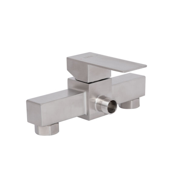 Змішувач для душу Lidz Kubis 010 (з душовим гарнітуром) (k35) LDKUB010NKS28535 Nickel Змішувач для душу Lidz Kubis 010 (з душовим гарнітуром) (k35) LDKUB010NKS28535 Nickel