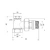 Кран радіаторний Thermo Alliance Base 1/2" ВЗ з антипротіканням кутовий SD229W15 Кран радіаторний Thermo Alliance Base 1/2" ВЗ з антипротіканням кутовий SD229W15