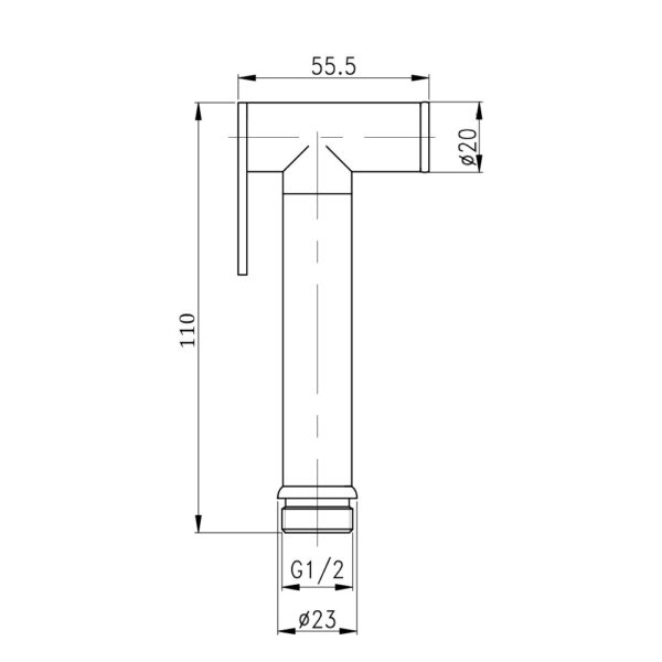 Лійка для гігієнічного душу Qtap Rucni округла QTCRMB020 Chrome (Bidet) Лійка для гігієнічного душу Qtap Rucni округла QTCRMB020 Chrome (Bidet)