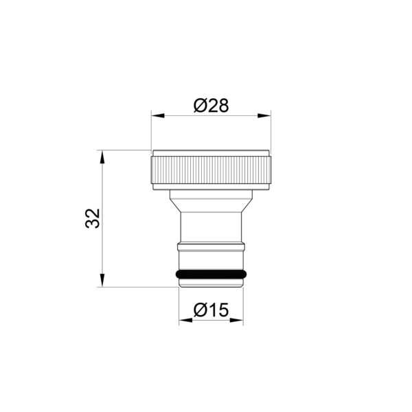 Штуцер с адаптером Thermo Alliance Standart 3/4" ВР SD140W2015 Штуцер с адаптером Thermo Alliance Standart 3/4" ВР SD140W2015