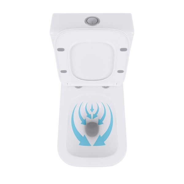 Унітаз-компакт Qtap Crow безобідковий з сідінням Soft-close QT05222170W Унітаз-компакт Qtap Crow безобідковий з сідінням Soft-close QT05222170W