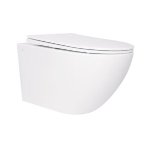 Унітаз підвісний Qtap Jay безобідковий з сідінням Soft-close QT07335176W Унітаз підвісний Qtap Jay безобідковий з сідінням Soft-close QT07335176W
