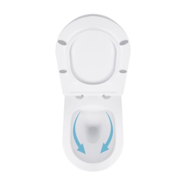 Унітаз підвісний Qtap Jay безобідковий з сідінням Soft-close QT07335176W Унітаз підвісний Qtap Jay безобідковий з сідінням Soft-close QT07335176W