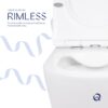 Унитаз подвесной Qtap Swan безободковый с седалием Soft-close QT16335178W Унітаз підвісний Qtap Swan безобідковий з сідінням Soft-close QT16335178W