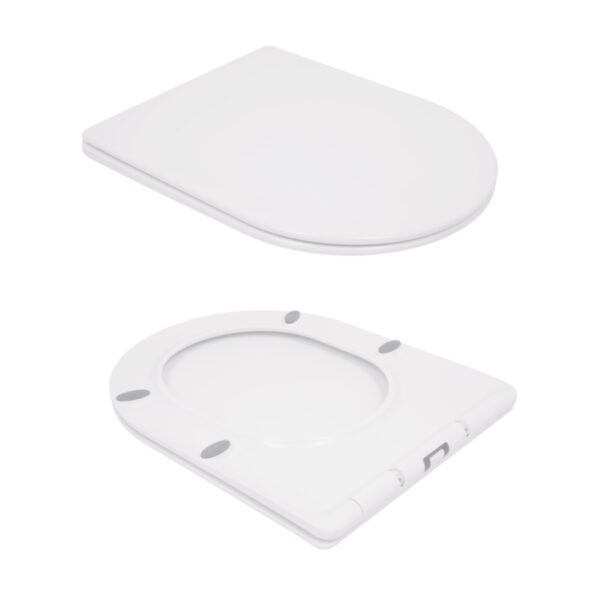 Унитаз подвесной Qtap Swan безободковый с седалием Soft-close QT16335178W Унітаз підвісний Qtap Swan безобідковий з сідінням Soft-close QT16335178W