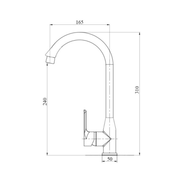 Змішувач для кухні Brinex 35B 007 Змішувач для кухні Brinex 35B 007