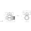 Кран кульовий Icma 3/4" прямий №351 Кран кульовий Icma 3/4" прямий №351