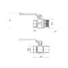 Кран кульовий Icma 1/2" прямий №352 Кран кульовий Icma 1/2" прямий №352