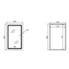 Дзеркало Qtap Mideya (DC-F911) 500х800 з LED-підсвічуванням Touch, з антизапотіванням, димером QT2078F911W