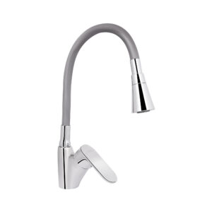 Смеситель для кухни Lidz Tani 007F3 с гибким изливом (k40) LDTAN007F3GCR31869 Chrome/Grey Змішувач для кухні Lidz Tani 007F3 з гнучким виливом (k40) LDTAN007F3GCR31869 Chrome/Grey