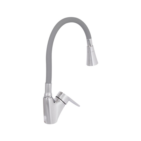 Смеситель для кухни Lidz Tani 007F3 с гибким изливом (k40) LDTAN007F3GCR31869 Chrome/Grey Змішувач для кухні Lidz Tani 007F3 з гнучким виливом (k40) LDTAN007F3GCR31869 Chrome/Grey