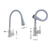 Смеситель для кухни Lidz Aria 015F31 с гибким изливом (k35) LDARI015F31GNK31871 Grey / Nickel Змішувач для кухні Lidz Aria 015F31 з гнучким виливом (k35) LDARI015F31GNK31871 Grey / Nickel
