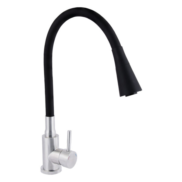 Смеситель для кухни Lidz Aria 015F31 с гибким изливом (k35) LDARI015F31BNK31872 Black / Nickel Змішувач для кухні Lidz Aria 015F31 з гнучким виливом (k35) LDARI015F31BNK31872 Black / Nickel
