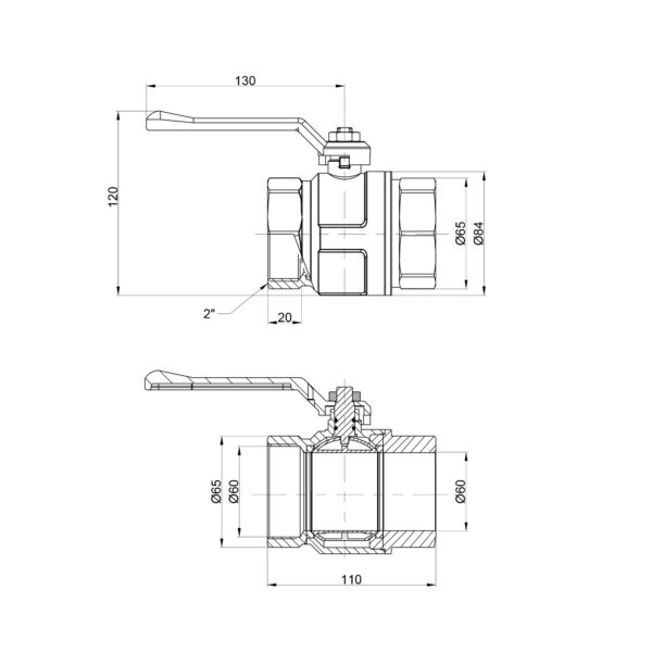 Кран кульовий Icma 2" прямий №350 Кран кульовий Icma 2" прямий №350