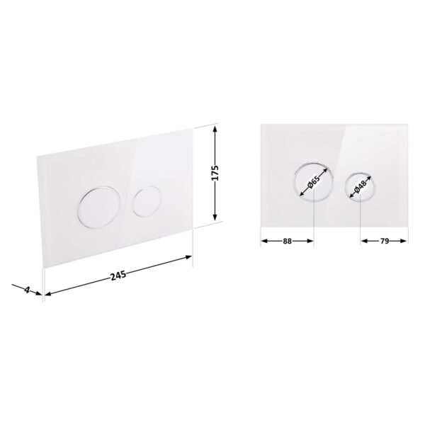 Панель змиву для унітаза Qtap Nest QT0111V1164GW