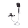 Змішувач для ванни Qtap Grand (з душовим гарнітуром) QTGRABCR006 Chrome/Black