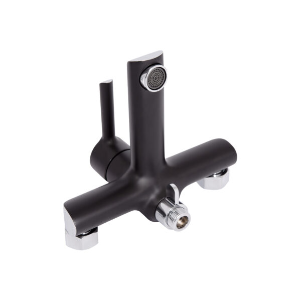 Змішувач для ванни Qtap Grand (з душовим гарнітуром) QTGRABCR006 Chrome/Black