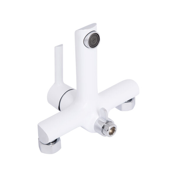 Смеситель для ванны Qtap Grand (с душевым гарнитуром) QTGRAWCR006 Chrome/White Змішувач для ванни Qtap Grand (з душовим гарнітуром) QTGRAWCR006 Chrome/White