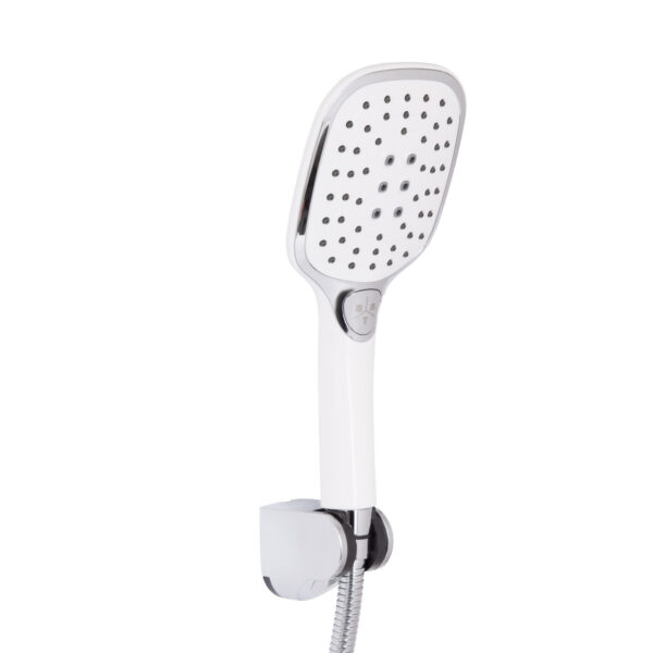 Смеситель для ванны Qtap Grand (с душевым гарнитуром) QTGRAWCR006 Chrome/White Змішувач для ванни Qtap Grand (з душовим гарнітуром) QTGRAWCR006 Chrome/White