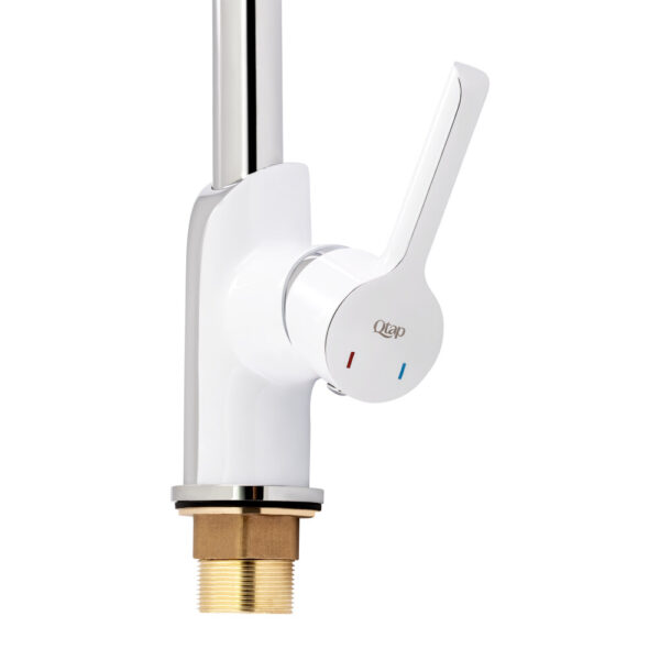 Смеситель для кухни Qtap Grand QTGRAWCR007F Chrome/White Змішувач для кухні Qtap Grand QTGRAWCR007F Chrome/White
