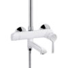 Душова система універсальна Qtap Grand на три споживачі (з виливом) QTGRAWCR1004 Chrome/White