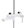 Душова система універсальна Qtap Grand на три споживачі (з виливом) QTGRAWCR1004 Chrome/White