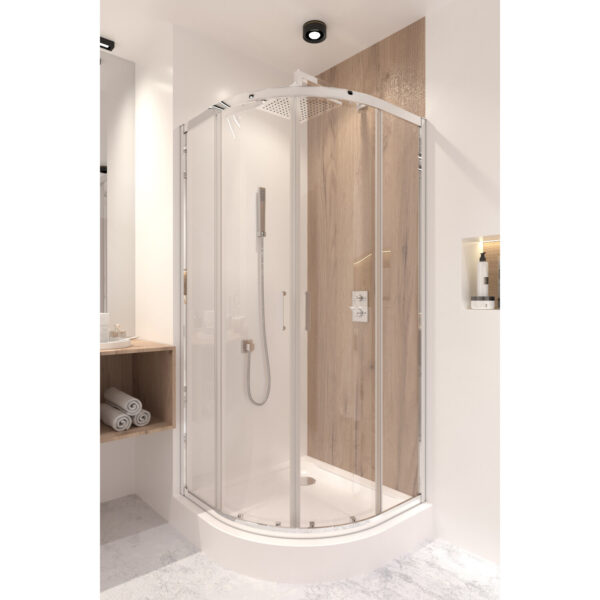 Душова кабіна Qtap Taurus CRM1099AC6 90х90 см, скло Clear 6 мм покриття CalcLess, без піддона Душова кабіна Qtap Taurus CRM1099AC6 90х90 см, скло Clear 6 мм покриття CalcLess, без піддона