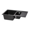 Кухонная мойка с дополнительной чашей Lidz 780x495/200 BLA-03 (LIDZBLA03780495200) Кухонна мийка з додатковою чашею Lidz 780x495/200 BLA-03 (LIDZBLA03780495200)