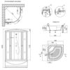 Душевой бокс Lidz Tani SB90x90.SAT.HIGH.FR, стекло Frost 4 мм Душовий бокс Lidz Tani SB90x90.SAT.HIGH.FR, скло Frost 4 мм
