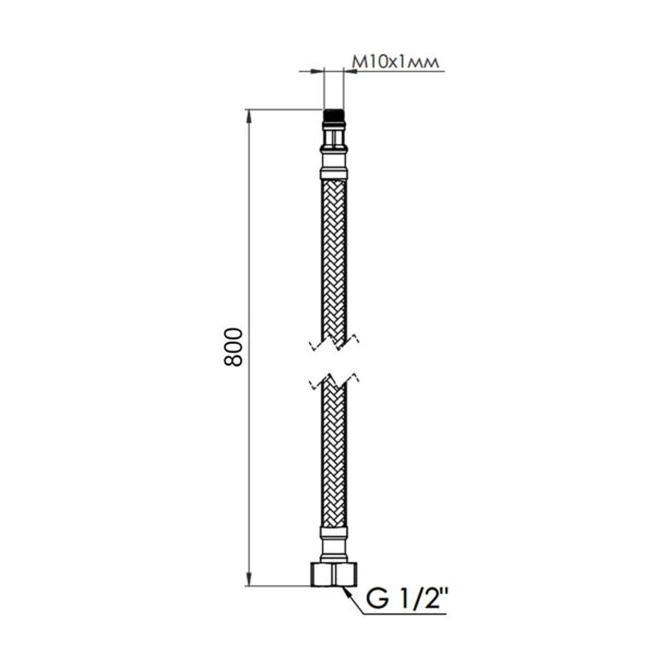 Гнучка підводка для води Thermo Alliance Forte М10 80 см (пара) SF390W80