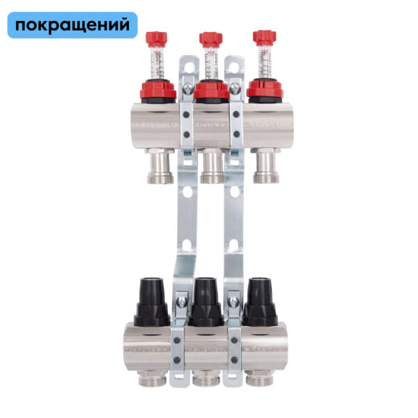Колектор з витратомірами Thermo Alliance Forte 1" 3 виходи SF001W3 Колектор з витратомірами Thermo Alliance Forte 1" 3 виходи SF001W3