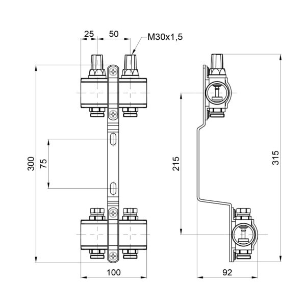 Колектор Thermo Alliance Forte 1" 2 виходи SF002W2 Колектор Thermo Alliance Forte 1" 2 виходи SF002W2