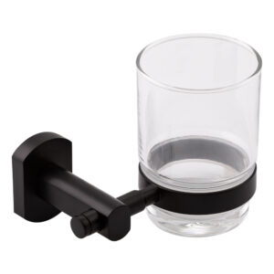 Склянка з тримачем Qtap Liberty настінна QTLIBBLM1158 Black Склянка з тримачем Qtap Liberty настінна QTLIBBLM1158 Black