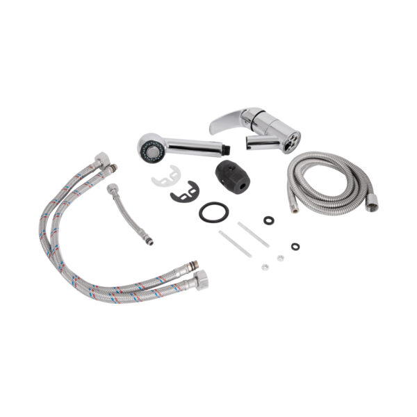 Смеситель для кухни Lidz Mars 011 с выдвижным изливом (k40) LDMAR011CRM34859 Chrome Змішувач для кухні Lidz Mars 011 з висувним виливом (k40) LDMAR011CRM34859 Chrome