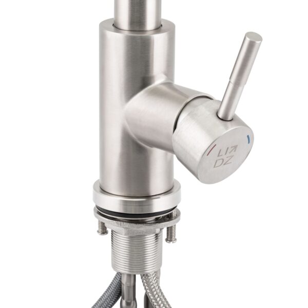 Смеситель для кухни Lidz Aria 015FL1 с выдвижным изливом (k35) LDARI015FL1NKS34944 Nickel Змішувач для кухні Lidz Aria 015FL1 з висувним виливом (k35) LDARI015FL1NKS34944 Nickel