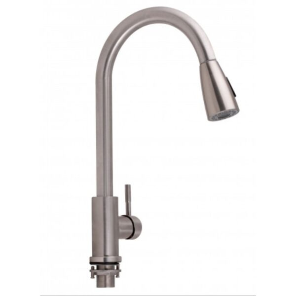 Смеситель для кухни Lidz Aria 015FL с выдвижным изливом (k35) LDARI015FLNKS34945 Nickel Змішувач для кухні Lidz Aria 015FL з висувним виливом (k35) LDARI015FLNKS34945 Nickel