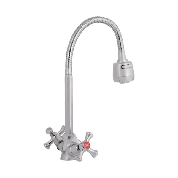 Смеситель для кухни Lidz Lamb 274F двухвентильный с гибким изливом LDLAM274FCRM35074 Chrome Змішувач для кухні Lidz Lamb 274F двохвентильний з гнучким виливом LDLAM274FCRM35074 Chrome