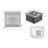 Мийка для кухні інтегрована Lidz Handmade H5050 (LDH5050BRU35375) Brushed Steel 3,0/1,0 мм