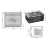 Мийка для кухні інтегрована Lidz Handmade H5045 (LDH5045BRU35383) Brushed Steel 3,0/1,0 мм Мийка для кухні інтегрована Lidz Handmade H5045 (LDH5045BRU35383) Brushed Steel 3,0/1,0 мм