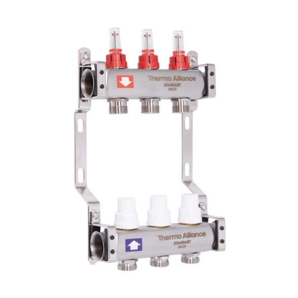 Колектор з витратомірами Thermo Alliance Standart 1" 3 виходи SD0043 Колектор з витратомірами Thermo Alliance Standart 1" 3 виходи SD0043