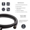 Шланг для ручного душу Qtap Hadice 1600 мм QTHADPVC160B Black Matt Шланг для ручного душу Qtap Hadice 1600 мм QTHADPVC160B Black Matt