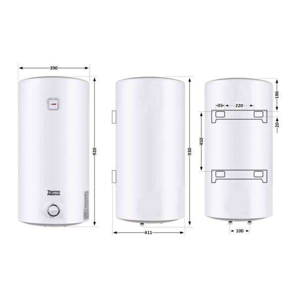 Водонагрівач електричний Thermo Alliance 80 л SLIM вертикальний, мокрий ТЕН 1,5 кВт D80V15Q2 Водонагрівач електричний Thermo Alliance 80 л SLIM вертикальний, мокрий ТЕН 1,5 кВт D80V15Q2