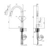 Смеситель для кухни Qtap Lenicka с выдвижным изливом QTLEN9138103UN Brushed Nickel PVD Змішувач для кухні Qtap Lenicka з висувним виливом QTLEN9138103UN Brushed Nickel PVD