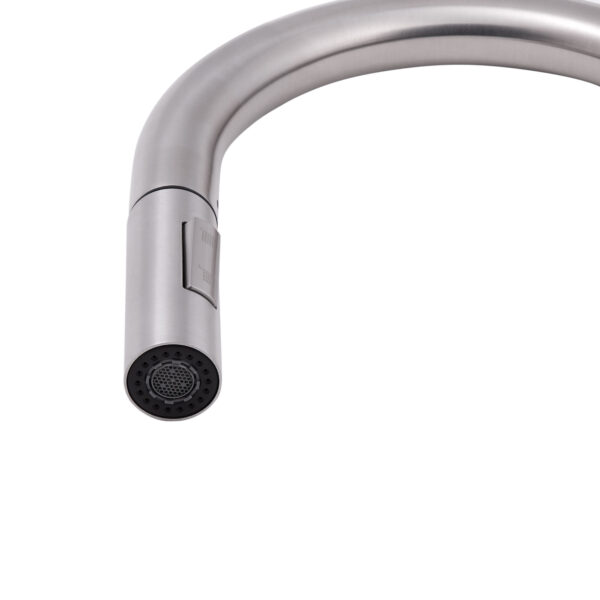 Смеситель для кухни Qtap Lenicka с выдвижным изливом QTLEN9138103UN Brushed Nickel PVD Змішувач для кухні Qtap Lenicka з висувним виливом QTLEN9138103UN Brushed Nickel PVD