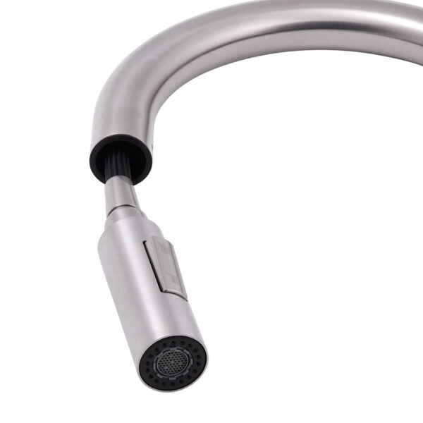 Смеситель для кухни Qtap Lenicka с выдвижным изливом QTLEN9138103UN Brushed Nickel PVD Змішувач для кухні Qtap Lenicka з висувним виливом QTLEN9138103UN Brushed Nickel PVD