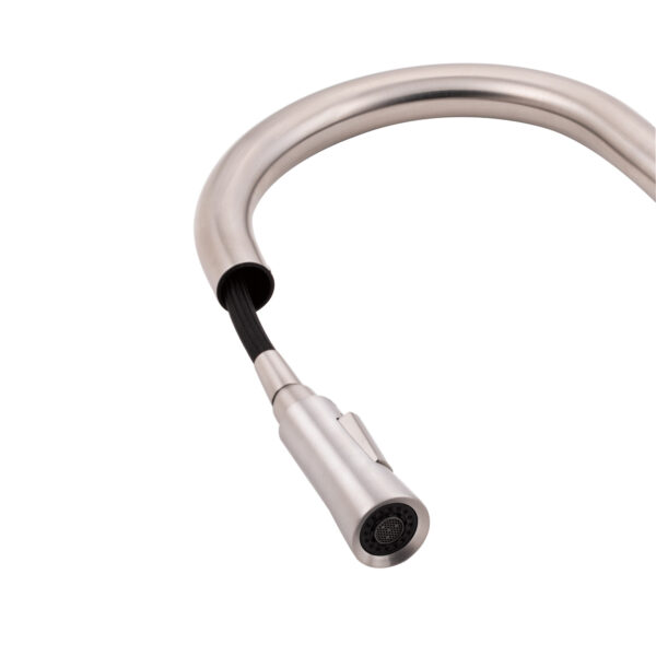 Змішувач для кухні Qtap Evicka з висувним виливом QTEVI91103UN Brushed Nickel PVD Змішувач для кухні Qtap Evicka з висувним виливом QTEVI91103UN Brushed Nickel PVD