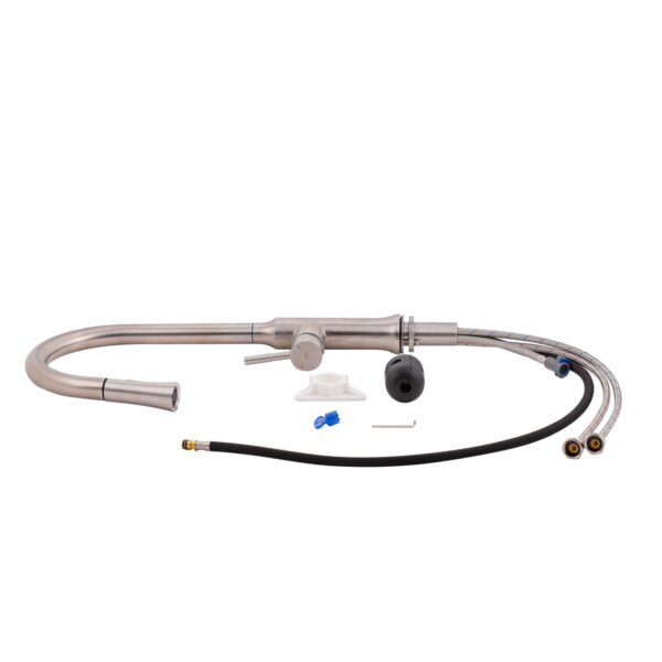 Змішувач для кухні Qtap Baruska з висувним виливом QTBAR9137103UN Brushed Nickel PVD Змішувач для кухні Qtap Baruska з висувним виливом QTBAR9137103UN Brushed Nickel PVD
