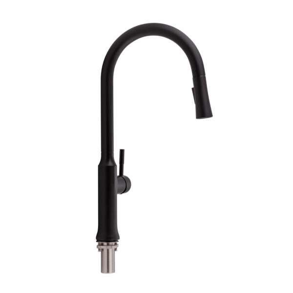 Змішувач для кухні Qtap Baruska з висувним виливом QTBAR9137103UB Black Matt Змішувач для кухні Qtap Baruska з висувним виливом QTBAR9137103UB Black Matt