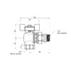 Кран кульовий Icma FAR. ROSSA 1/2" кутовий №362 Кран кульовий Icma FAR. ROSSA 1/2" кутовий №362